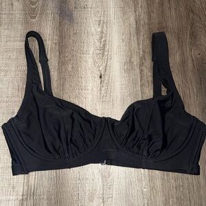Wild Fable Women’s Solid Black Underwire Bikini Top Size 14